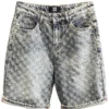 Short en jean rétro de luxe léger style Y2K, coupe ample, style hip-hop, pour homme et femme.