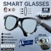 S31aea60b693142c09db8dcc62aa2df75B.webp Lunettes intelligentes pour hommes avec caméra 4K HD 800 W, batterie externe 3600 mAh, traduction multilingue (plus de 100 langues), enregistrement vidéo, lecteur de musique et fonction appel.
