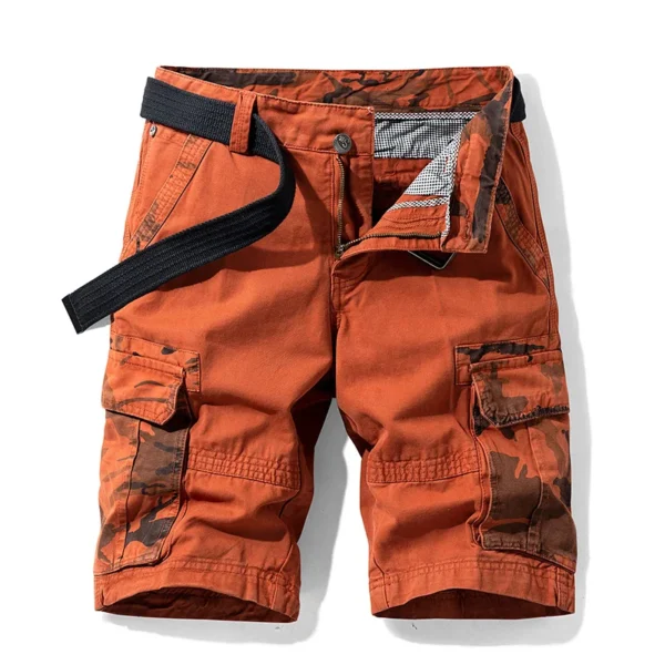 S32971bd1ad2043c18acf79a4aea0b5917.webp Short cargo camouflage été homme, short de plage multipoches en coton, short de jogging décontracté printemps, homme