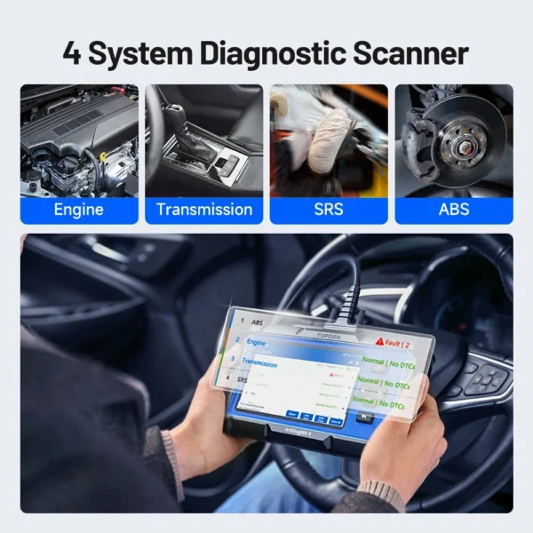 Scanner OBD2 FOXWELL NT716 (2026) : outil de diagnostic moteur et ABS/SRS avec 9 réinitialisations et contrôle bidirectionnel.
