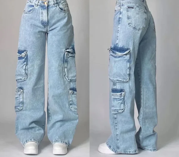 Jeans baggy délavés à imprimé lettres streetwear vintage pour femmes, style Y2K Harajuku hip-hop gothique, pantalon taille haute à jambes larges