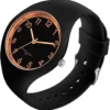 Montre Forrader avec bracelet en silicone pour femmes et filles, grand cadran, étanche, sportive, tendance, décontractée, simple, mouvement à quartz.