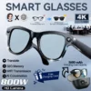 S4e4a3b1a997d41e7a65333248c8eadbcF.webp Lunettes intelligentes pour hommes avec caméra 4K HD 800 W, batterie externe 3600 mAh, traduction multilingue (plus de 100 langues), enregistrement vidéo, lecteur de musique et fonction appel.