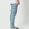 Jean cargo homme neuf, couleur unie, multipoches, taille mi-haute, grandes tailles, coupe décontractée, idéal au quotidien.