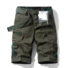 S55c5afeb47864ef0910d7d915fe57f26C.webp Short cargo camouflage été homme, short de plage multipoches en coton, short de jogging décontracté printemps, homme