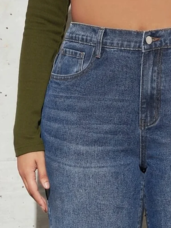 Jeans grande taille délavés pour femmes, jeans harem extensibles et amples, jeans taille haute pour femmes rondes jusqu'à 100 kg, collection 2023