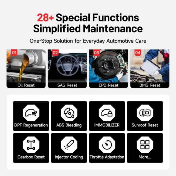 Outil de diagnostic OBD2 MUCAR VO6, scanner OBD2 CAN FD pour diagnostic de tous les systèmes automobiles, 28 réinitialisations, mise à jour gratuite à vie