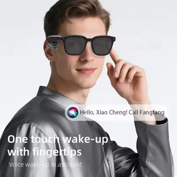 Lunettes intelligentes Lenovo AI 800W avec caméra 4K HD, traduction en temps réel, appels, enregistrement musical, idéales pour les voyages et les activités de plein air Nouveauté