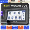 Outil de diagnostic OBD2 MUCAR VO6, scanner OBD2 CAN FD pour diagnostic de tous les systèmes automobiles, 28 réinitialisations, mise à jour gratuite à vie