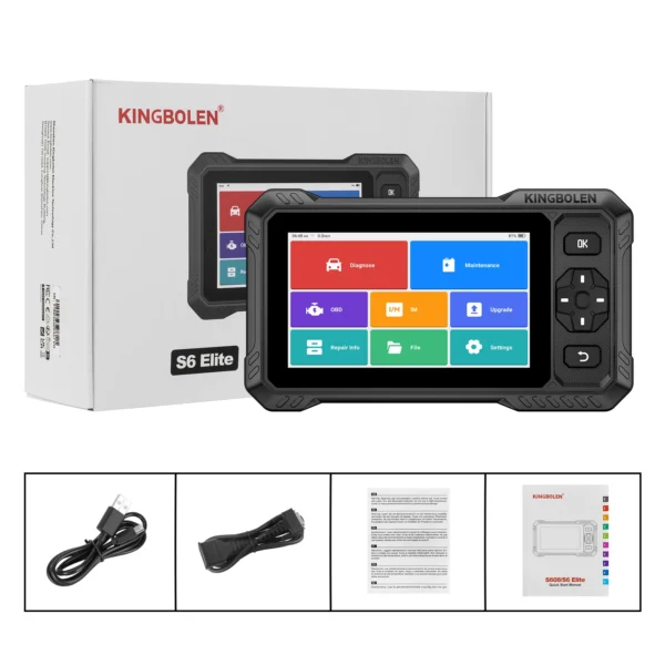 Scanner bidirectionnel KINGBOLEN S6 Elite avec mises à jour gratuites à vie, CANFD, 15 réinitialisations, diagnostic complet du système automobile