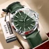 Montre-bracelet POEDAGAR Original pour homme, de luxe, étanche, lumineuse, date et jour de la semaine, à quartz, en cuir, style sport.