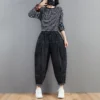 S7c0f2769422248cb8d5d96683da01e7aR.webp Pantalon harem en jean oversize pour femme, taille élastique, jambes larges, délavé, coupe ample, style rétro streetwear