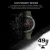 Montre-bracelet numérique pour homme NORTH EDGE ALPS en fibre de carbone, résistante aux chocs, de type militaire, ultra-légère, avec boussole et étanche jusqu'à 50 m de profondeur.