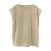 Independent station 24 cross-border men's summer new sleeveless t-shirt youth casual loose solid color thin shoulder t-shirt spo
