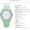 Montre Forrader avec bracelet en silicone pour femmes et filles, grand cadran, étanche, sportive, tendance, décontractée, simple, mouvement à quartz.