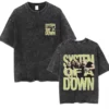 T-shirts délavés à l'effigie de l'album « Toxicity » de System of a Down, style rock, oversize, vintage, alternatif, metal.
