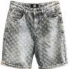 Short en jean rétro de luxe léger style Y2K, coupe ample, style hip-hop, pour homme et femme.