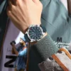 Montre-bracelet POEDAGAR Original pour homme, de luxe, étanche, lumineuse, date et jour de la semaine, à quartz, en cuir, style sport.