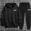 Nouveauté dans la collection survêtement femme tendance : sweat-shirt à capuche imprimé, pantalon, ensemble 2 pièces, manteau zippé décontracté, tenue du quotidien, automne-hiver