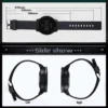 Montre numérique unisexe à grand cadran, éclairage LED, étanche, bracelet en caoutchouc, alarme, noire.