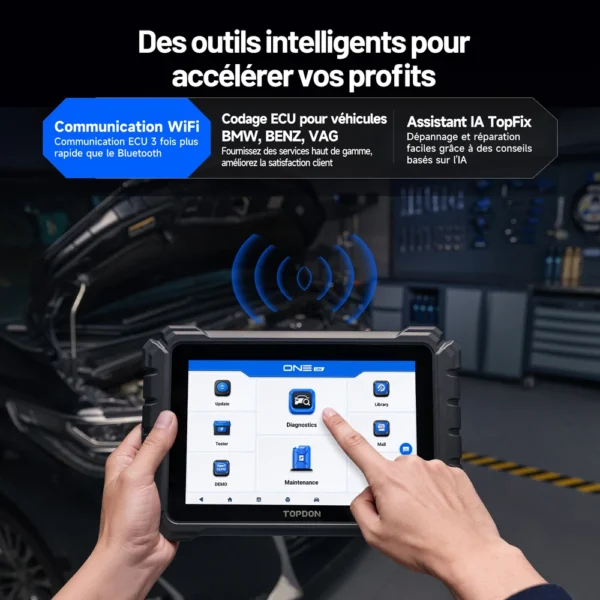 S9cafbe996caa4e678fe083d0d4973a77J.webp TOPDON ONE LITE Scanner OBD2 automobile - Outil de diagnostic complet des systèmes automobiles - 50 réinitialisations - CANFD - DOIP - Codage ECU - Test actif - FCA - SGW - VAG