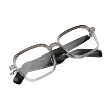 Lunettes intelligentes transparentes SG22 avec Bluetooth 5.4, audio à oreille ouverte, assistant vocal, chargement USB-C, légères et confortables