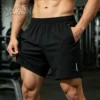 Sa8df2d4e748d4e568abf7ef45d52c3dbV.webp Short d'été pour homme, taille UE, vêtement de sport tendance pour la course à pied, short décontracté pour la salle de sport, le fitness et le jogging, blanc