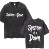 T-shirts délavés à l'effigie de l'album « Toxicity » de System of a Down, style rock, oversize, vintage, alternatif, metal.