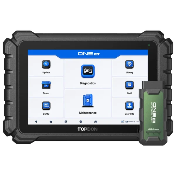 Sb0602a14227244579e1a1c83bd64e4d8Y-2.webp TOPDON One Lite 10" Outil de diagnostic automobile Scanner OBD2 Tous systèmes CAN FD/DOIP Codage ECU Test actif 50 Réinitialisation du codage ECU J2534