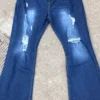 Sb389e265995b41a89d7f184637b3328ft.webp Jeans évasés bleus déchirés pour femmes, printemps-automne, pantalons en denim stretch noir, pantalons décontractés et élégants.