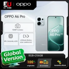 OPPO A6 Pro 5G (version UE) : smartphone 8 Go + 256 Go, batterie 6 500 mAh, processeur MTK Dimensity 6300, écran AMOLED, appareil photo principal IA 50 MP, étanchéité IP69
