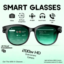 Lunettes intelligentes IA 2026 pour hommes et femmes : caméra HD 200 W, vidéo 1080p, assistant vocal IA, traduction, lecture de musique, lampe torche LED.