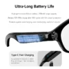 Lunettes intelligentes Lenovo 8K avec IA, Bluetooth, appels et musique, contrôle de la caméra, traduction IA et protection contre la lumière bleue homme.