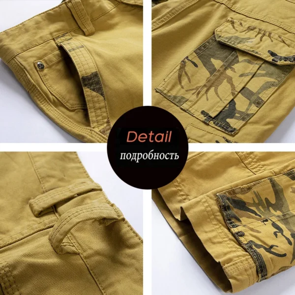 Sbfc4875dd9a8418fbbdede327df9b83dn.webp Short cargo camouflage été homme, short de plage multipoches en coton, short de jogging décontracté printemps, homme