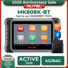 Scanner OBD2 Bluetooth bidirectionnel Autel MaxiCOM MK808K-BT, identique au MK808BT Pro MK808Z-BT, outil de diagnostic automobile