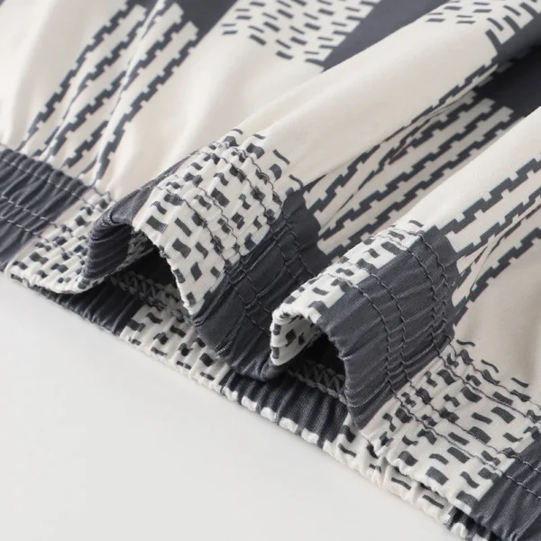 Lot de 5 pantalons Aro à carreaux imprimés, amples et respirants, à coins plats, pour un confort et une tenue décontractée, même pour les personnes âgées. Boxers pour hommes.