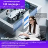 Lunettes connectées SENBONO pour hommes et femmes : appels Bluetooth, traduction IA, contrôle de la musique, réglage du volume, protection contre la lumière bleue.