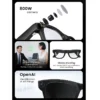 Lunettes intelligentes 2026 : photos et vidéos HD, enregistrement OpenAI, traduction, tactile, verres photochromiques, appels Bluetooth, musique, multifonctions.