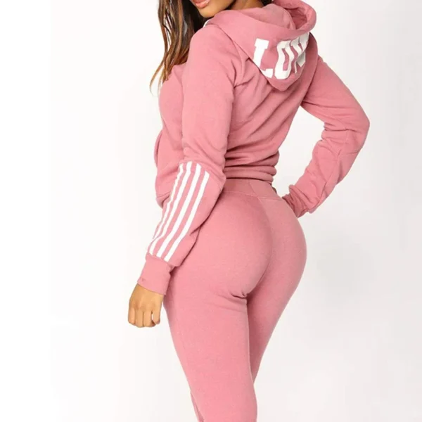 Ensemble de survêtement Weird Puss pour femme, 2 pièces, collection automne 2024 : veste fine zippée à cordon et legging assorti, style streetwear sportif.