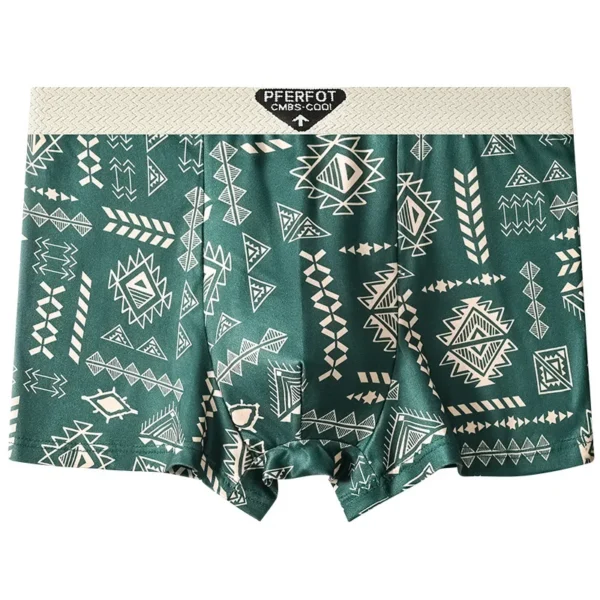 Ensemble de 4 pièces pour homme : short de sport, boxer et caleçon, motif graffiti, en coton. Sous-vêtements pour homme.