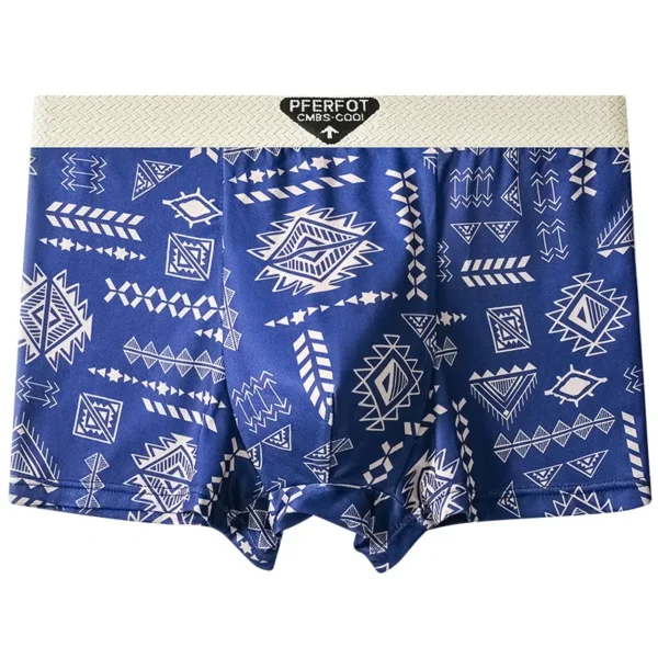 Ensemble de 4 pièces pour homme : short de sport, boxer et caleçon, motif graffiti, en coton. Sous-vêtements pour homme.