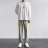 Jeans homme 2025, style coréen, pantalon décontracté étudiant, coupe droite ample, jambes larges, noir, gris, bleu