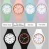 Montre Forrader avec bracelet en silicone pour femmes et filles, grand cadran, étanche, sportive, tendance, décontractée, simple, mouvement à quartz.