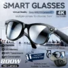 Sd44f2d72ce3f465eb8c4a60858cb5e0bQ.webp Lunettes intelligentes pour hommes avec caméra 4K HD 800 W, batterie externe 3600 mAh, traduction multilingue (plus de 100 langues), enregistrement vidéo, lecteur de musique et fonction appel.