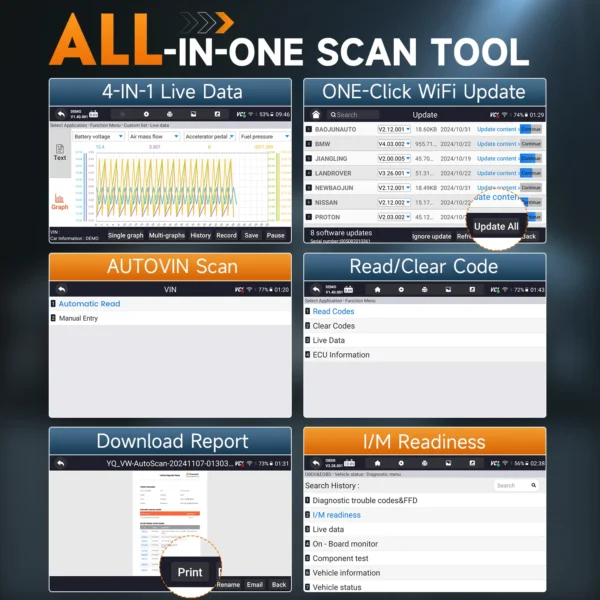 Scanner OBD2 FOXWELL NT716 (2026) : outil de diagnostic moteur et ABS/SRS avec 9 réinitialisations et contrôle bidirectionnel.