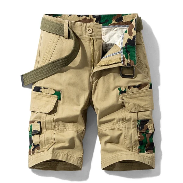 Sdc64940c535e4bea92ef9d381661471aV.webp Short cargo camouflage été homme, short de plage multipoches en coton, short de jogging décontracté printemps, homme