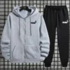 Nouveauté dans la collection survêtement femme tendance : sweat-shirt à capuche imprimé, pantalon, ensemble 2 pièces, manteau zippé décontracté, tenue du quotidien, automne-hiver