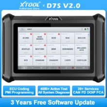Outil D7S V2.0 D7 OBD2 Scanner Automotivo Outil de diagnostic automobile OBD 2 Scanner bidirectionnel Codage ECU CAN FD DOIP FCA 39 Réinitialisation