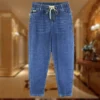Jeans streetwear femme printemps-automne 2025 - Nouveau pantalon Harun taille haute élastique avec poches - Jean décontracté.