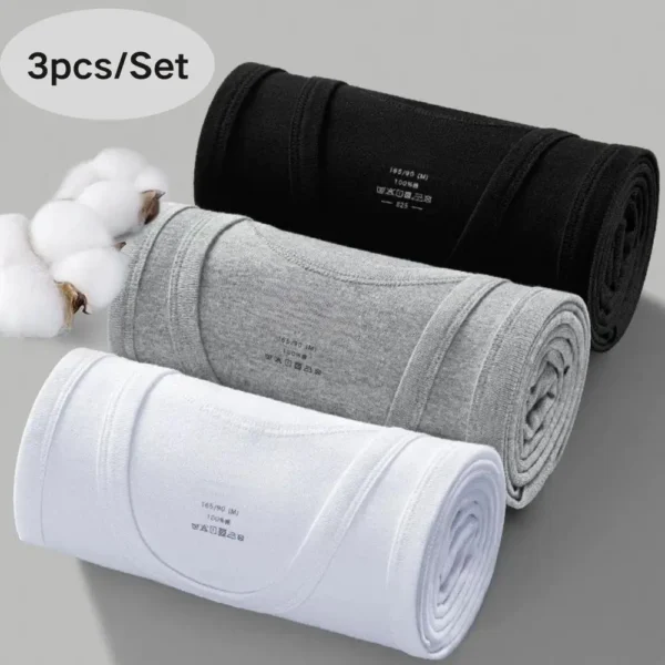 Hot Men's Tank Tops Fitness Vest Basic Elastic Sleeveless T-shirt Cotton Bodybuilding Man Clothing 3pcs/set Gym Clothing Man
